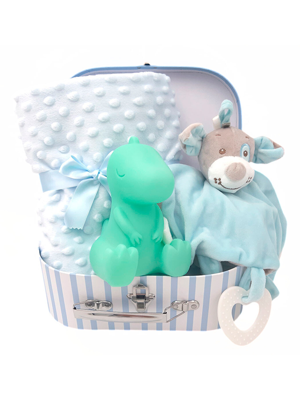 Canastilla regalo para bebé - Pequeña azul